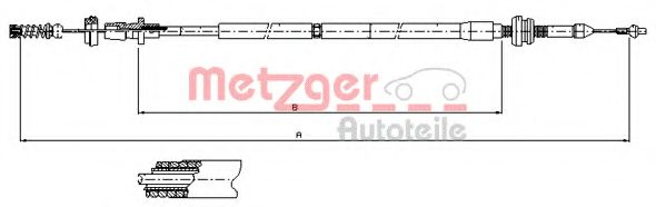 Тросик газа METZGER 10.0904