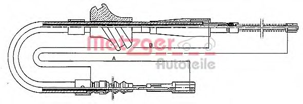 Трос ручного тормоза METZGER 10.409