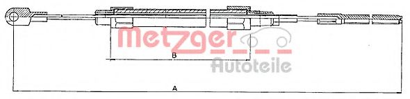 Трос ручного тормоза METZGER 10.4131