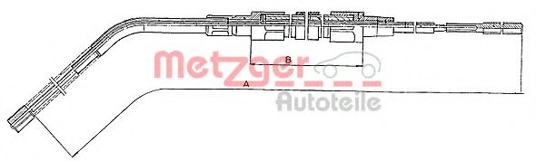 Трос ручного тормоза METZGER 10.4132