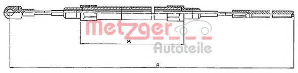 Трос ручного тормоза METZGER 10.415