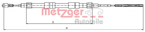 Трос ручного тормоза METZGER 10.4156