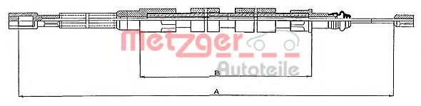Трос ручного тормоза METZGER 10.739