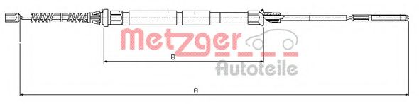 Трос ручного тормоза METZGER 10.7431