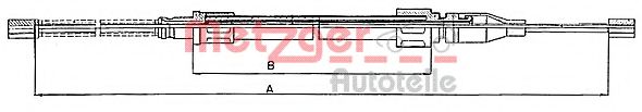Трос ручного тормоза METZGER 10.745