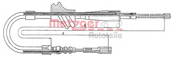 Трос ручного тормоза METZGER 10.7502