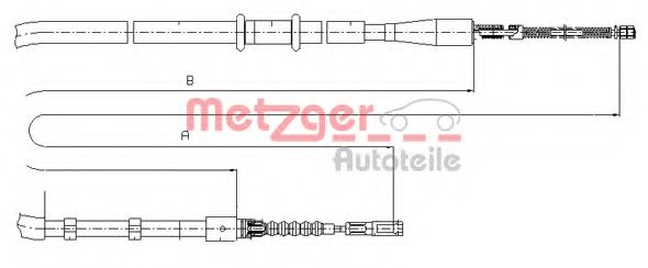 Трос ручного тормоза METZGER 10.7503