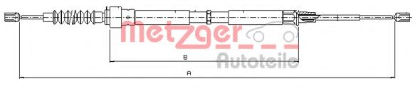 Трос ручного тормоза METZGER 10.7504