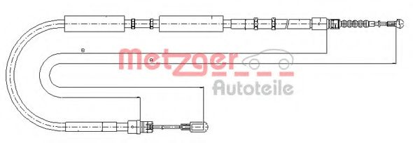 Трос ручного тормоза METZGER 10.7536
