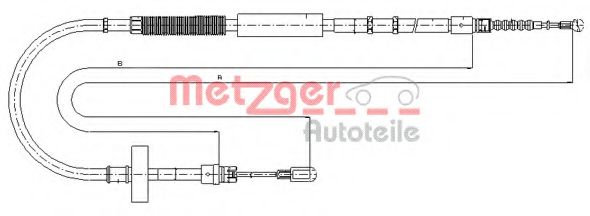 Трос ручного тормоза METZGER 10.7537