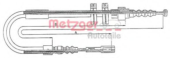 Трос ручного тормоза METZGER 10.7582