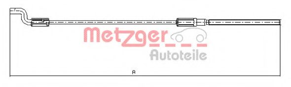 Трос ручного тормоза METZGER 10.7621