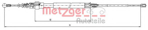 Трос ручного тормоза METZGER 10.7625