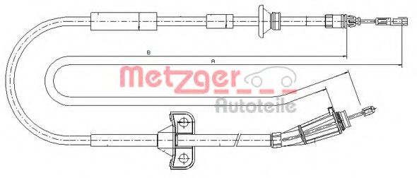 Трос ручного тормоза METZGER 10.8065
