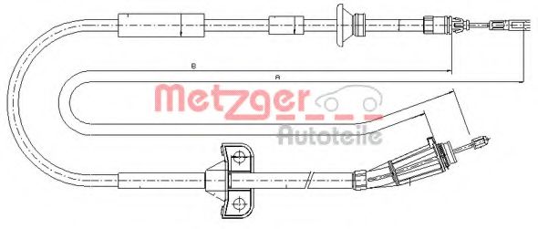 Трос ручного тормоза METZGER 10.8066