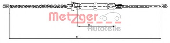 Трос ручного тормоза METZGER 10.9034