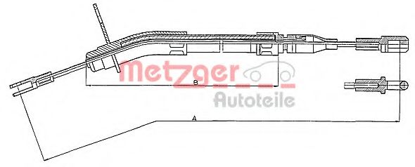 Трос ручного тормоза METZGER 10.935