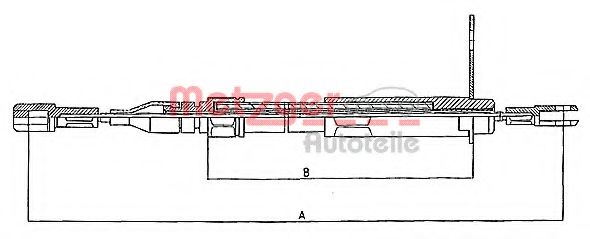 Трос ручного тормоза METZGER 10.943