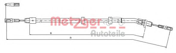 Трос ручного тормоза METZGER 10.9513