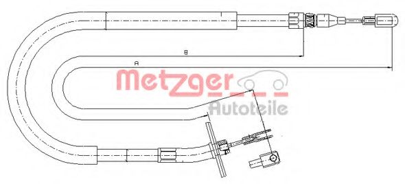 Трос ручного тормоза METZGER 10.9876