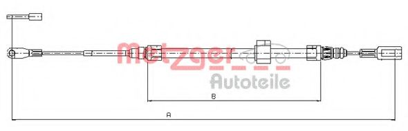 Трос ручного тормоза METZGER 10.9882