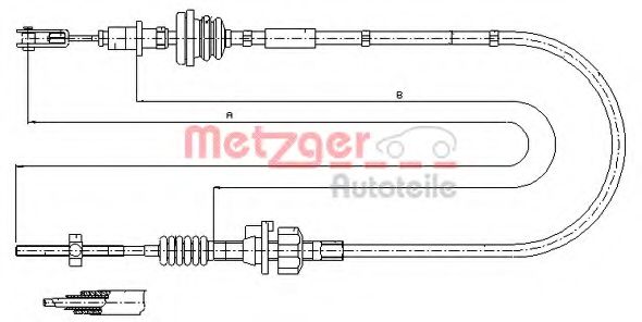 Трос сцепления METZGER 11.2255