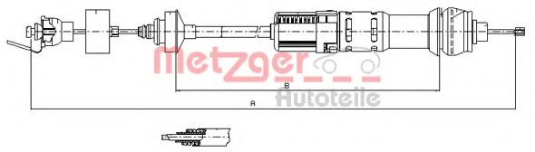 Трос сцепления METZGER 11.2284