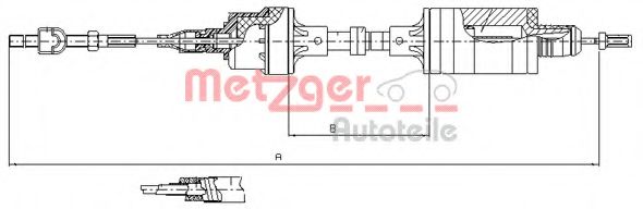 Трос сцепления METZGER 11.2553