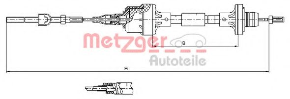 Трос сцепления METZGER 11.2561