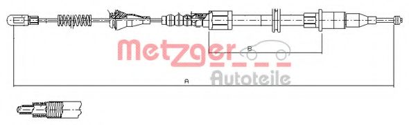 Трос ручного тормоза METZGER 11.5753