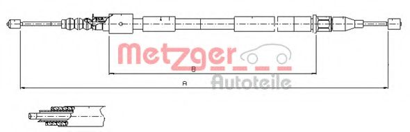 Трос ручного тормоза METZGER 11.5759