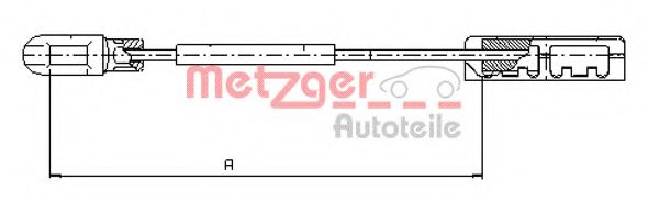 Трос ручного тормоза METZGER 11.5935