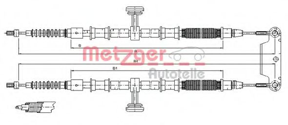 Трос ручного тормоза METZGER 11.5944