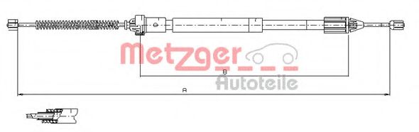Трос ручного тормоза METZGER 11.6597