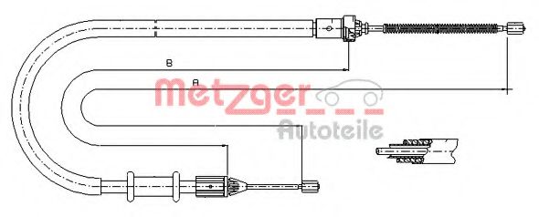 Трос ручного тормоза METZGER 11.6675