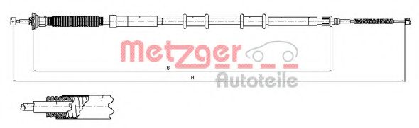 Трос ручного тормоза METZGER 12.0716