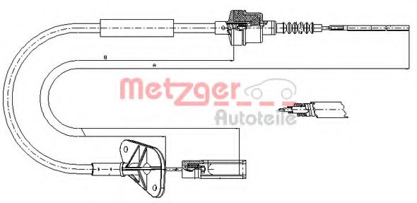 Трос сцепления METZGER 12.7201