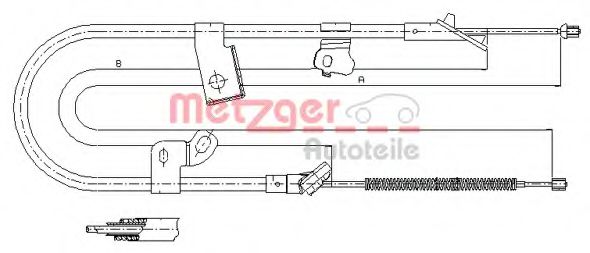Трос ручного тормоза METZGER 17.1079