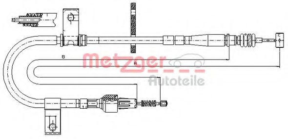 Трос ручного тормоза METZGER 17.5040