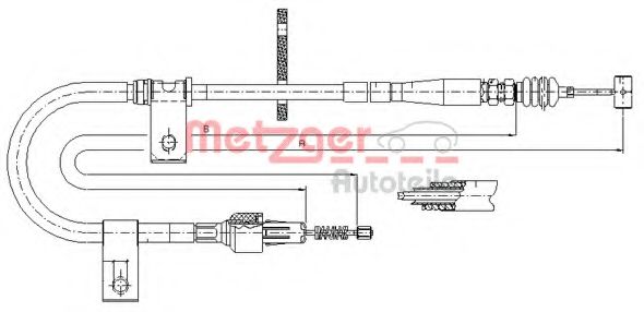 Трос ручного тормоза METZGER 17.5041