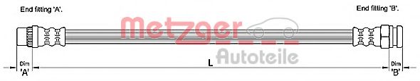 Тормозной шланг METZGER 4110228