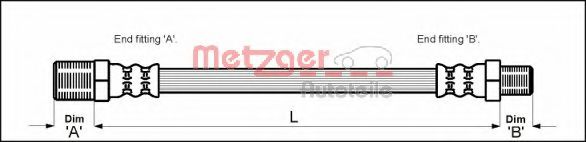 Тормозной шланг METZGER 4115148