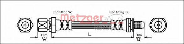 Тормозной шланг METZGER 4114730