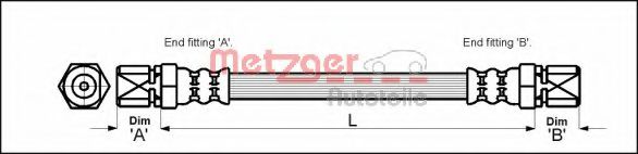 Тормозной шланг METZGER 4112813