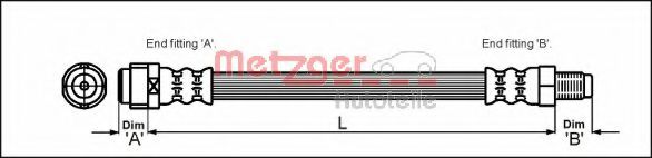 Тормозной шланг METZGER 4110581