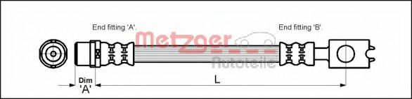 Тормозной шланг METZGER 4116225
