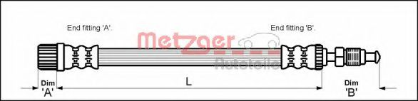 Тормозной шланг METZGER 4113258