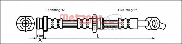 Тормозной шланг METZGER 4111986