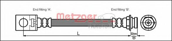 Тормозной шланг METZGER 4113524