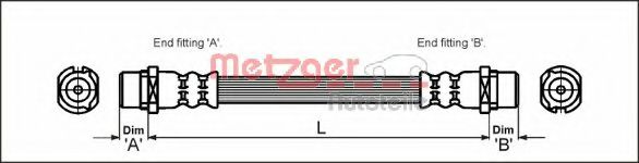 Тормозной шланг METZGER 4112824